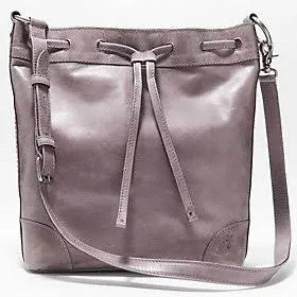 FRYE MELISSA LEATHER DRAWSTRING HOBO BAG PURSE NEW AMETHYST Purple Leather‎ New